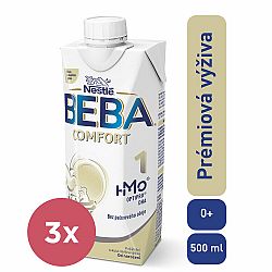 3x BEBA COMFORT HM-O 1 Mléko počáteční tekuté, 500 ml