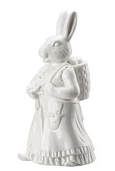 Porcelánový králík s košem Rabbit Collection Rosenthal bílý 14 cm