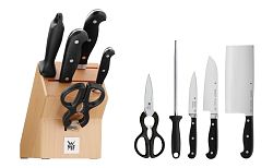 WMF Sada nožů s blokem, ocílkou a nůžkami 6dílná Spitzenklasse Plus