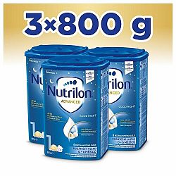 3x NUTRILON 1 Advanced Good Night počáteční kojenecké mléko od narození 800 g