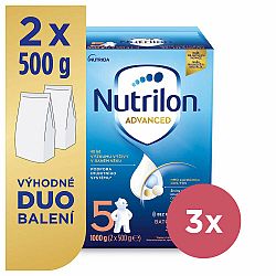 3x NUTRILON 5 Advanced batolecí mléko 1 kg, 35+