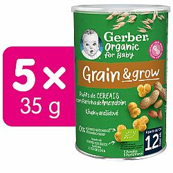 5x GERBER Organic křupky arašídové 35 g​