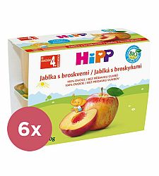 6x HiPP BIO Jablka s broskvemi (4x 100 g)