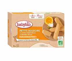 BABYBIO Bio piškoty s esenciálním olejem ze sladkého pomeranče 120 g