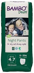 BAMBO Dreamy Night Pants Kalhotky plenkové jednorázové Boys 4-7 let (15-35 kg) 10 ks