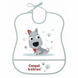 CANPOL BABIES Plastový bryndák měkký Cute Animals pejsek