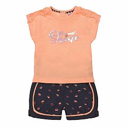 DIRKJE Set 2.d. tričko kr. rukáv + kalhoty neonová oranžová holka vel.116