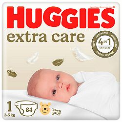 HUGGIES® Extra Care pleny jednorázové 1 (2-5 kg) 84 ks