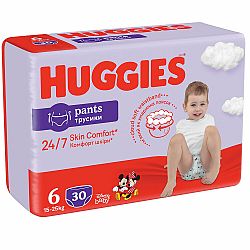HUGGIES® Pants Kalhotky plenkové jednorázové 6 (15-25 kg) 30 ks