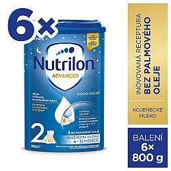 NUTRILON Mléko pokračovací kojenecké 2 Advanced Good Night od uk. 6. měsíce 6x 800 g