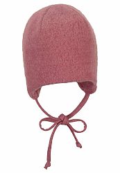 STERNTALER Čepice na zavazování vlněná podšitá MERINO pink dívka 37 cm -2-3 m